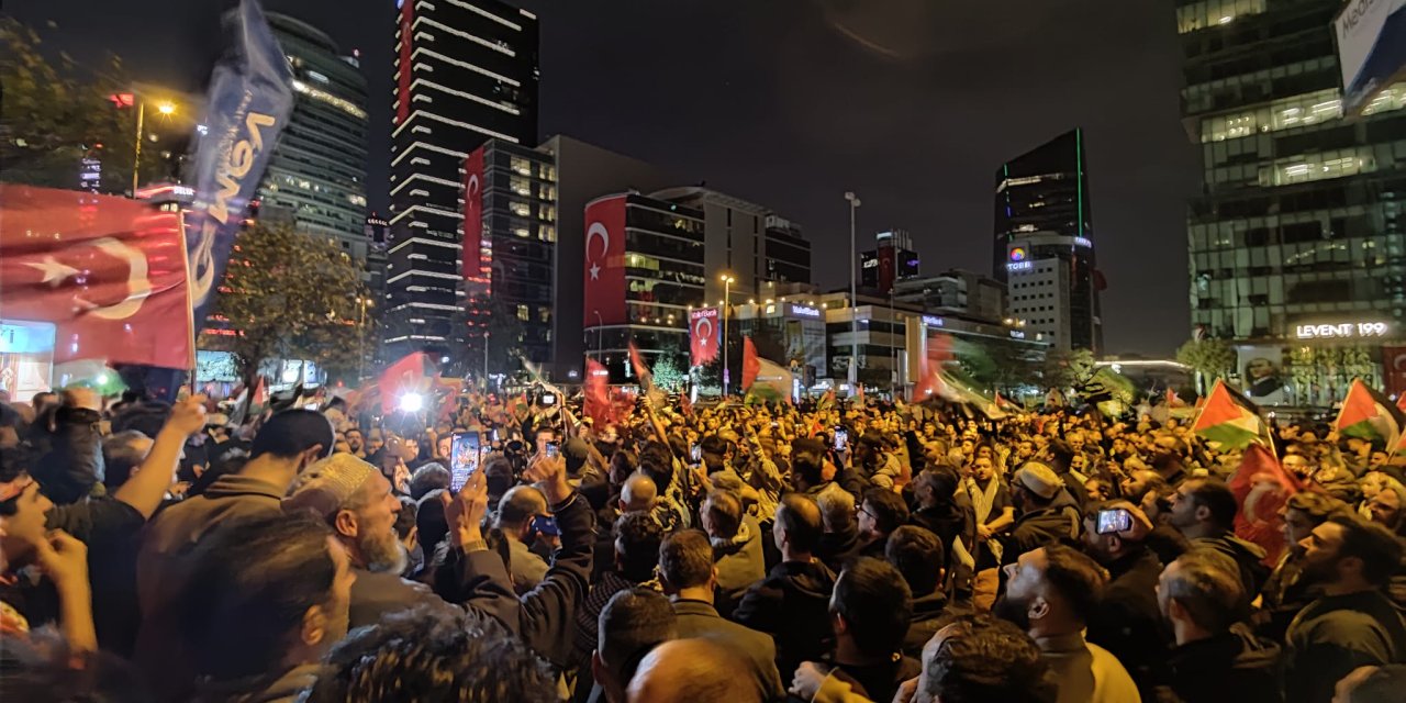 İstanbul da İsrail başkonsolosluğu önünde Gazze protestosu Grup