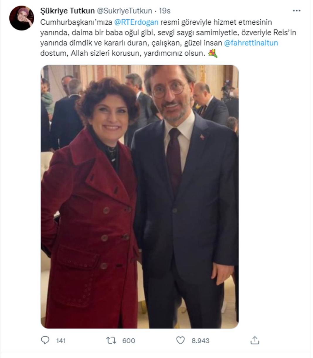 Şükriye Tutkun'un 'Erdoğan keşke babam olsa, boşuna dememişim' mesajı sosyal medyanın gündeminde 5