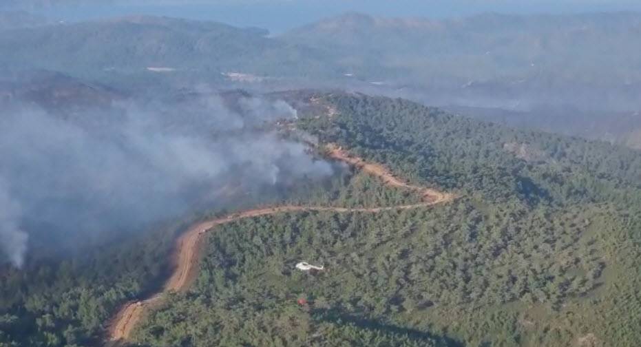 Marmaris yangını: Yüzlerce hektarlık orman kül oldu, beş ayrı noktada ilerliyor 8