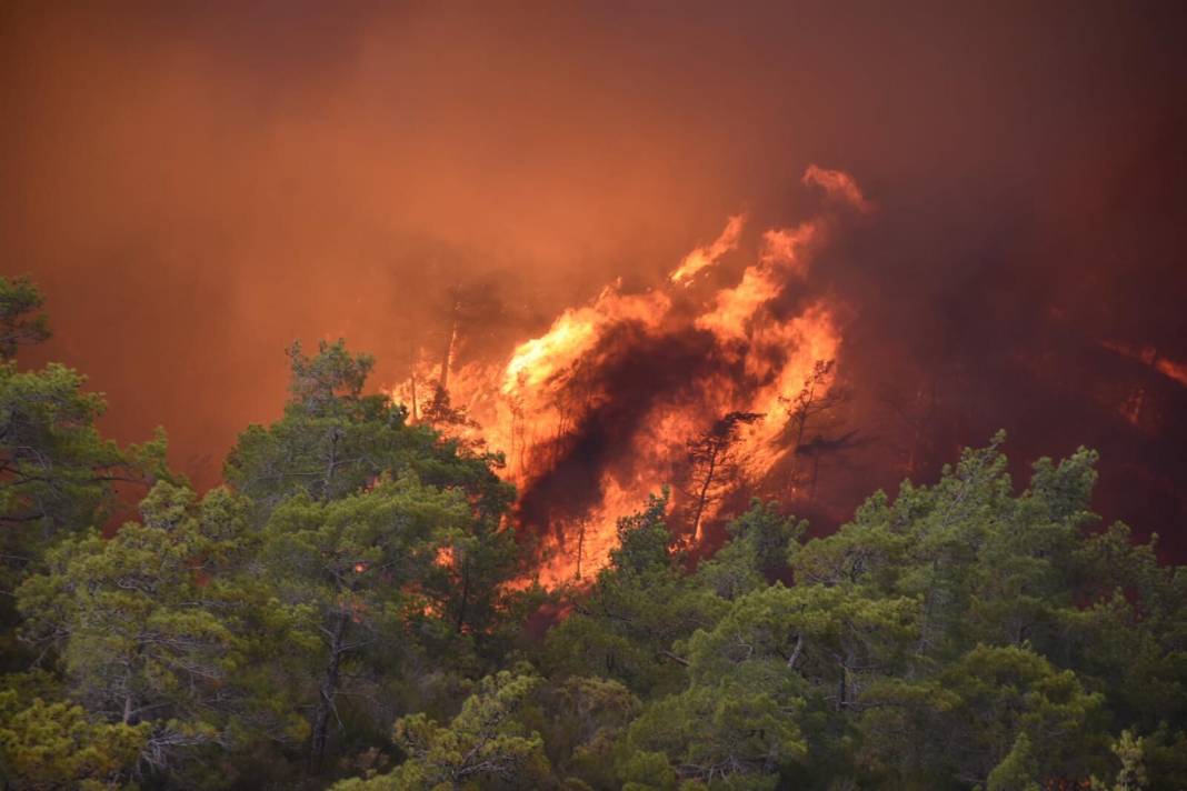 Marmaris'te yaklaşık 400 hektarlık orman kül oldu: Alevler Okluk Koyu'na ilerliyor 11