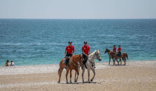 Yılkı atları kafa dinledi, polis atları gürültü eğitiminden geçti 18
