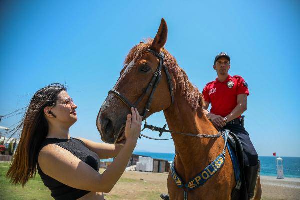 Yılkı atları kafa dinledi, polis atları gürültü eğitiminden geçti 16