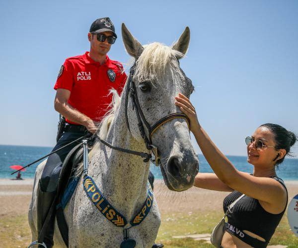 Yılkı atları kafa dinledi, polis atları gürültü eğitiminden geçti 14