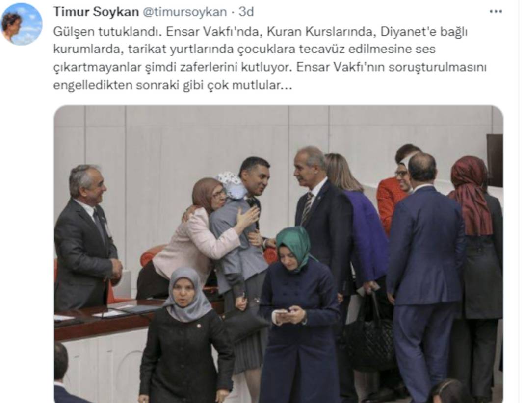 Gülşen'in tutuklanmasına ilk tepkiler: Ensar Vakfı'nın soruşturulmasını engelledikten sonraki gibi çok mutlular 2