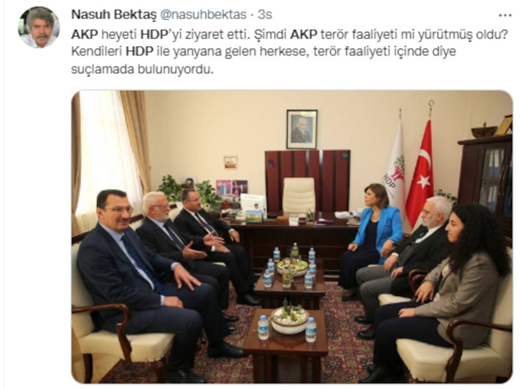 AKP'nin HDP ziyareti sosyal medyada gündem oldu: CHP görüşünce terörist oluyorlar, AKP görüşünce HDP Meclis grubu öyle mi canım? 4