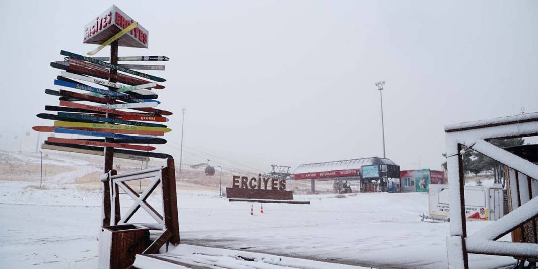 Erciyes'te kar kalınlığı 20 santimetreyi buldu 1