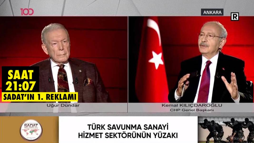 Uğur Dündar-Kılıçdaroğlu yayınında SADAT reklamı '6 kez' yayınlandı 1