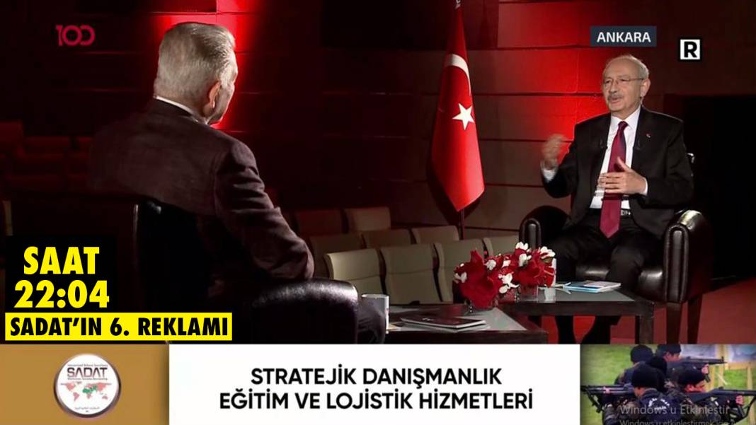 Uğur Dündar-Kılıçdaroğlu yayınında SADAT reklamı '6 kez' yayınlandı 6