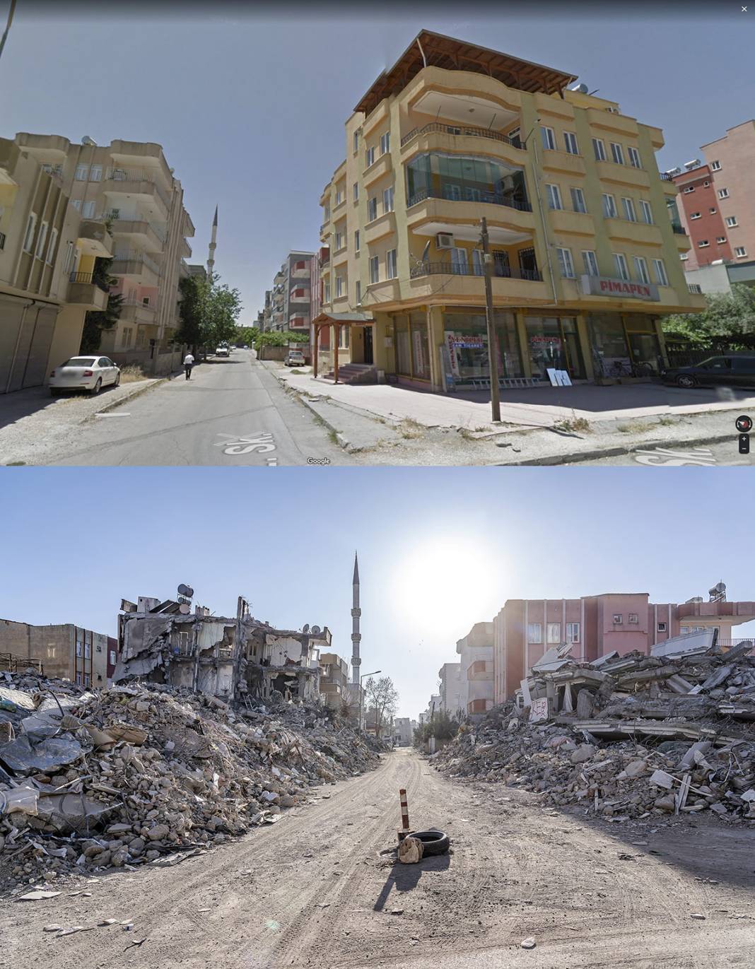 Öncesi ve sonrası fotoğraflarla deprem bölgesi 38