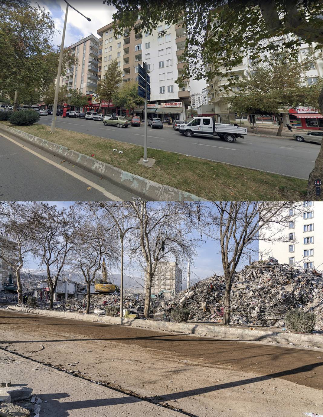 Öncesi ve sonrası fotoğraflarla deprem bölgesi 34