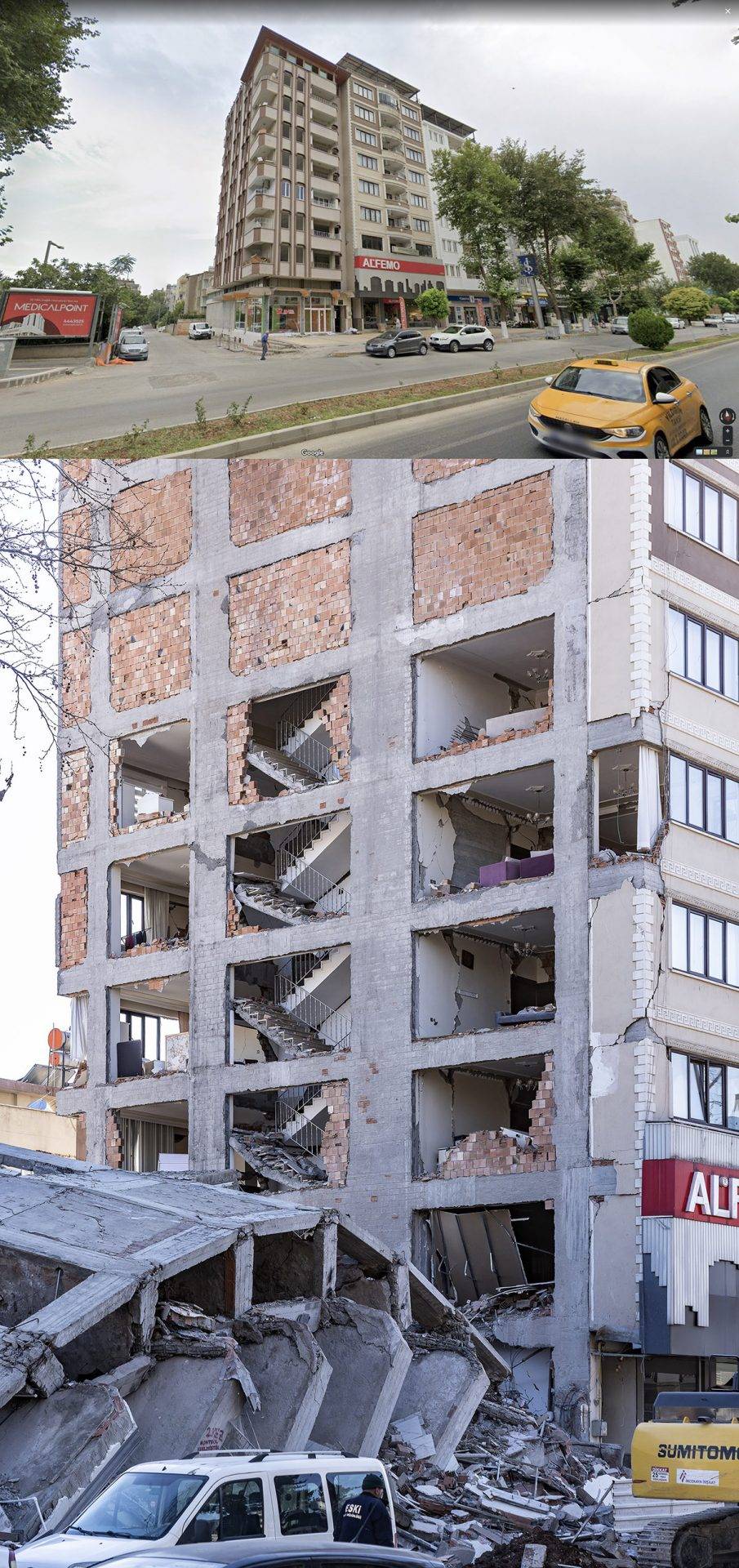 Öncesi ve sonrası fotoğraflarla deprem bölgesi 21