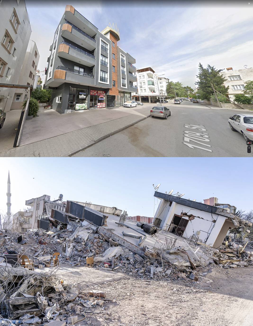 Öncesi ve sonrası fotoğraflarla deprem bölgesi 16