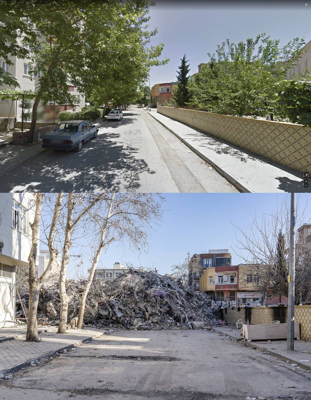 Öncesi ve sonrası fotoğraflarla deprem bölgesi 15