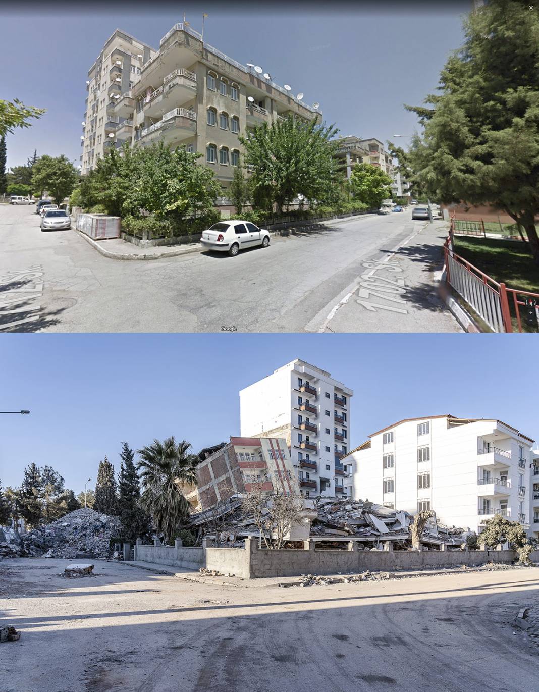 Öncesi ve sonrası fotoğraflarla deprem bölgesi 14