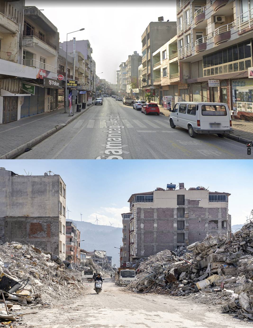 Öncesi ve sonrası fotoğraflarla deprem bölgesi 9