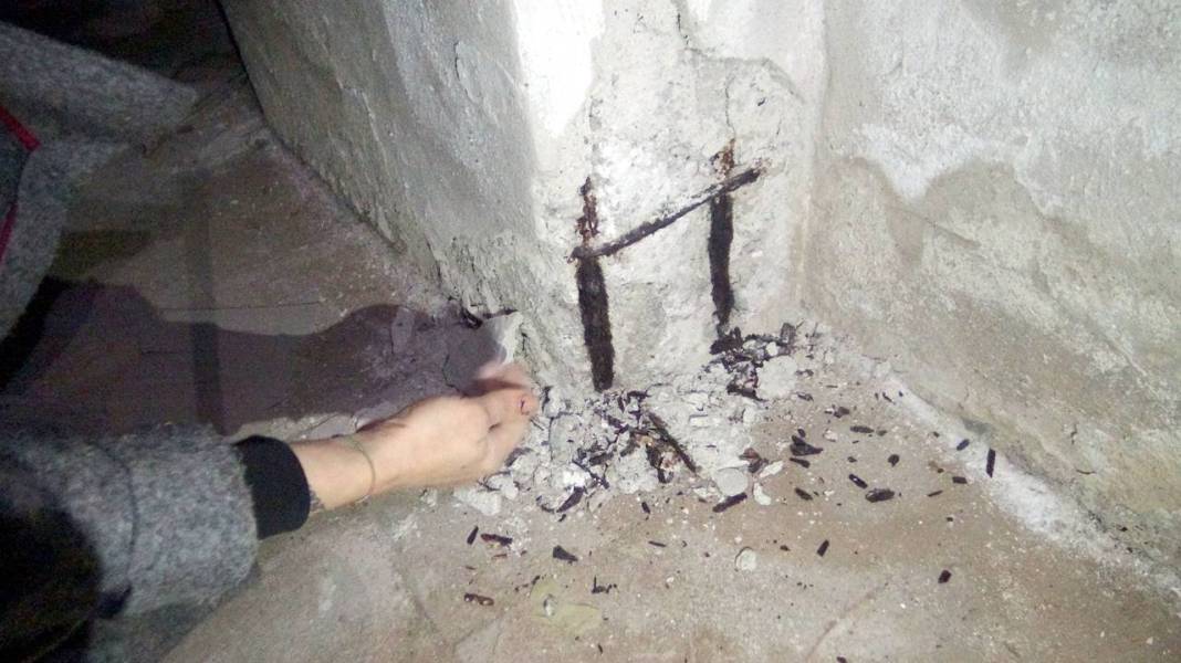 Kiracı olduğu binanın 'çürük' kolonunu 'şans eseri' fark etti: Burası tam anlamıyla tabut 2