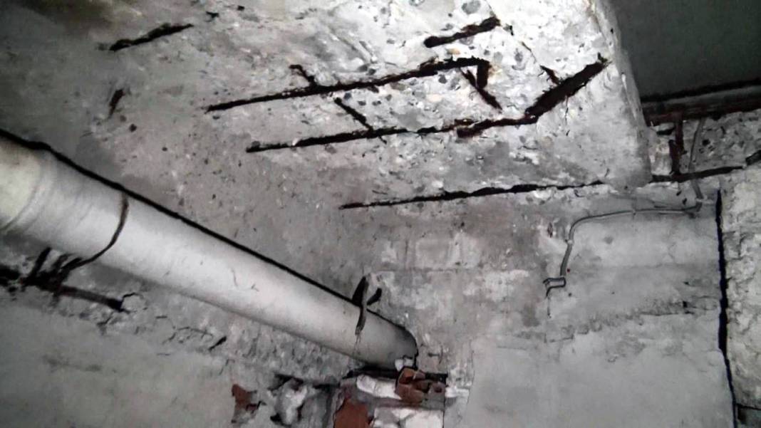 Kiracı olduğu binanın 'çürük' kolonunu 'şans eseri' fark etti: Burası tam anlamıyla tabut 3