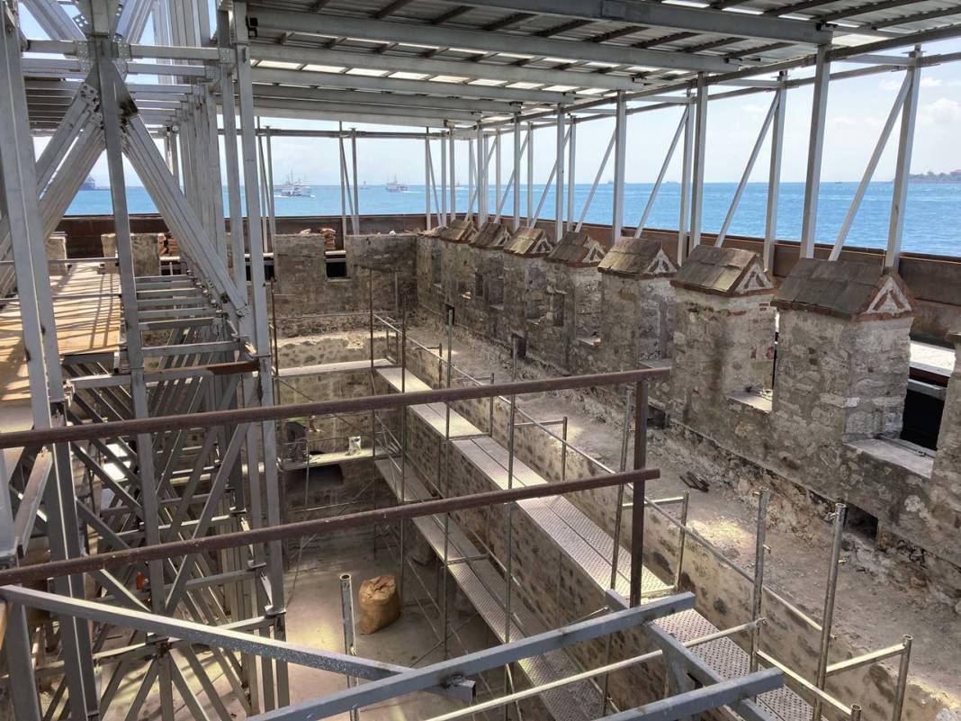 Kız Kulesi restorasyonunda sona doğru: Betonundan deniz kabuğu çıktı 5