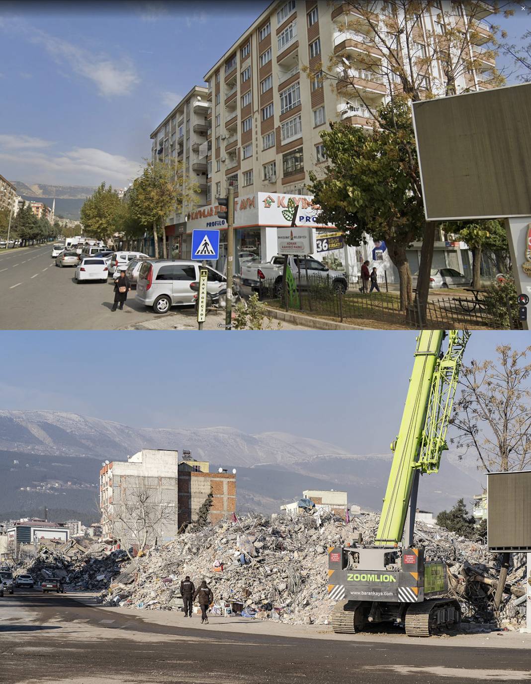 Öncesi ve sonrası fotoğraflarla deprem bölgesi 7