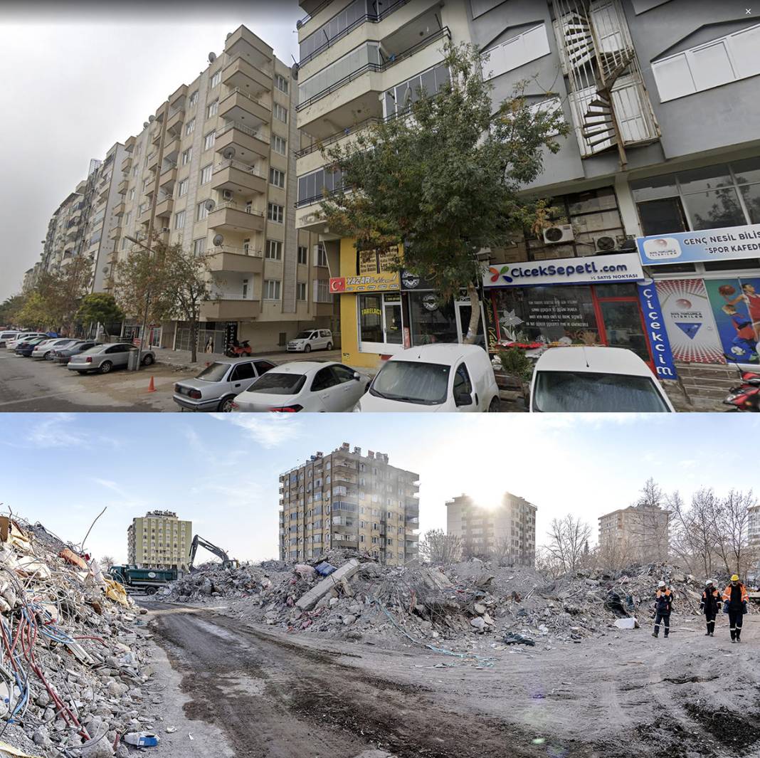 Öncesi ve sonrası fotoğraflarla deprem bölgesi 6
