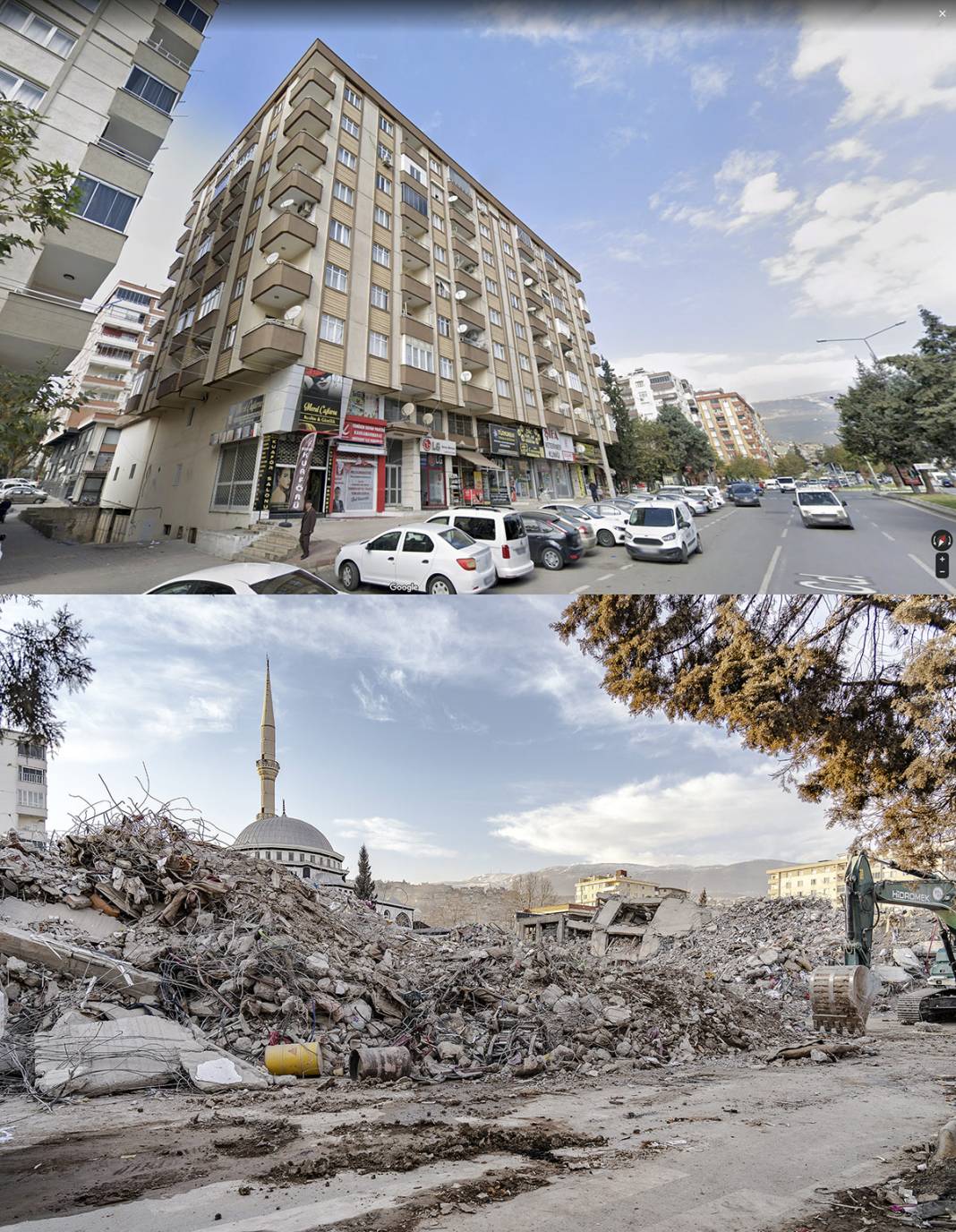 Öncesi ve sonrası fotoğraflarla deprem bölgesi 5