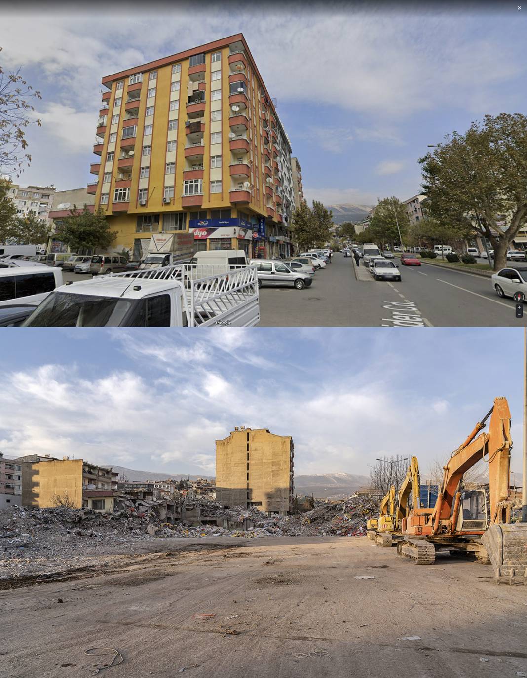 Öncesi ve sonrası fotoğraflarla deprem bölgesi 4