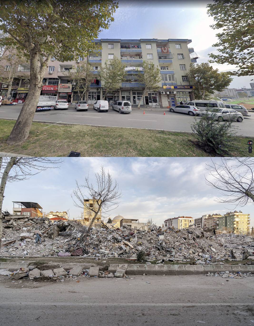 Öncesi ve sonrası fotoğraflarla deprem bölgesi 2