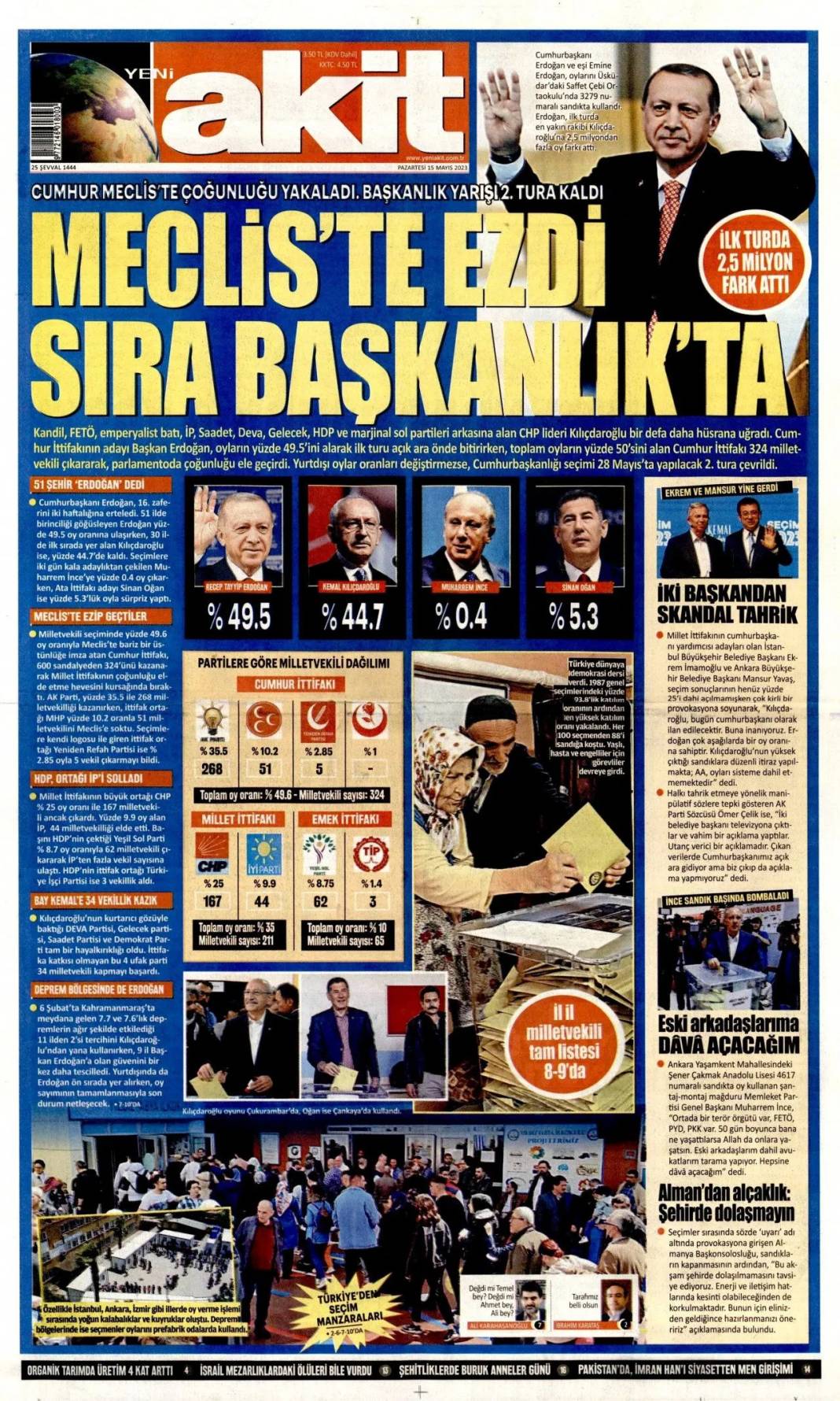 Gazeteler 14 Mayıs seçimlerini manşete nasıl taşıdı? 8