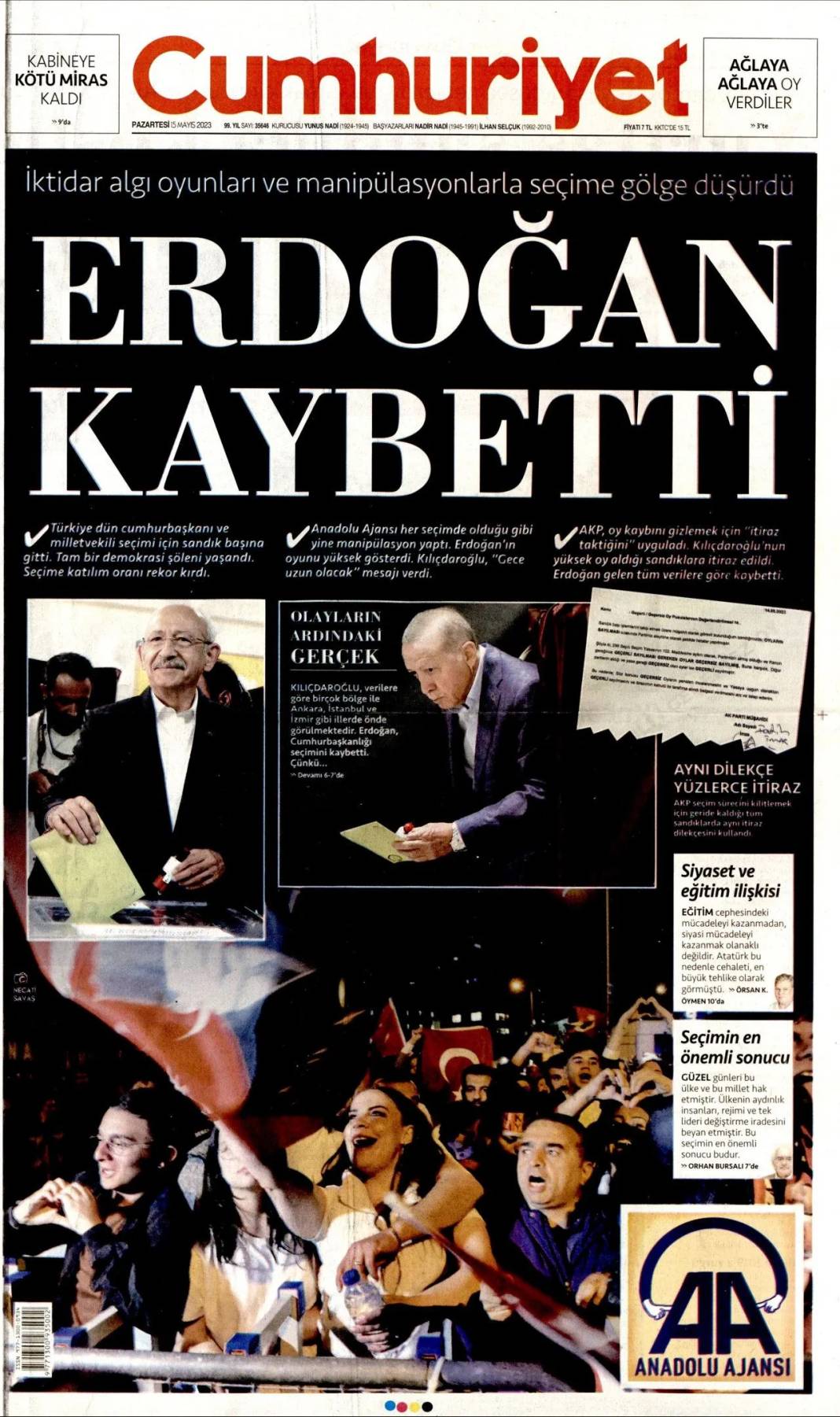 Gazeteler 14 Mayıs seçimlerini manşete nasıl taşıdı? 3