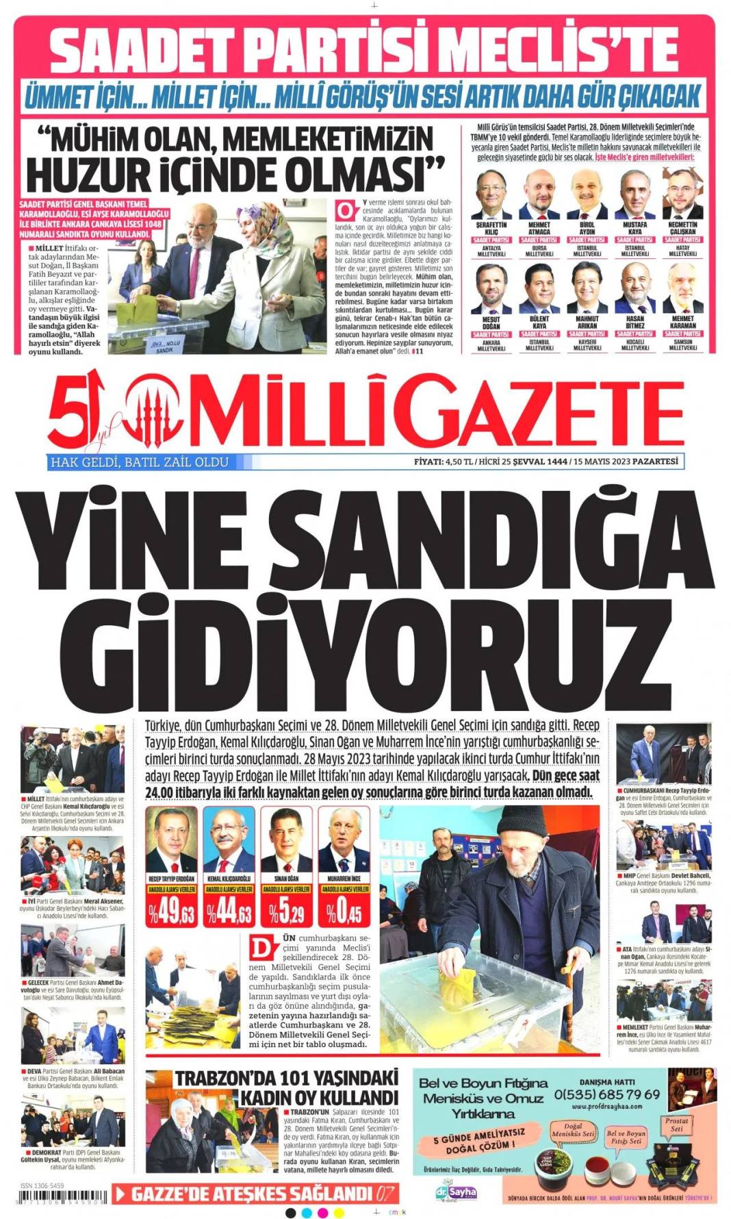 Gazeteler 14 Mayıs seçimlerini manşete nasıl taşıdı? 9