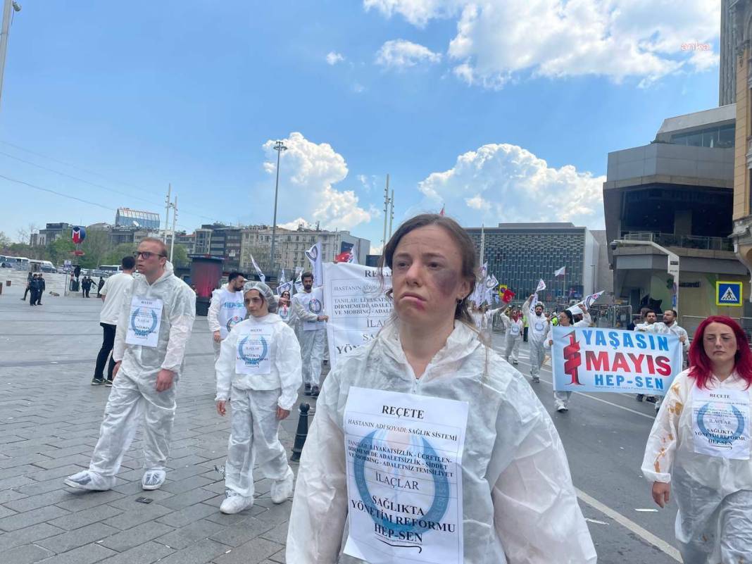 Sağlıkçılara şiddet 1 Mayıs'ta protesto edildi 5