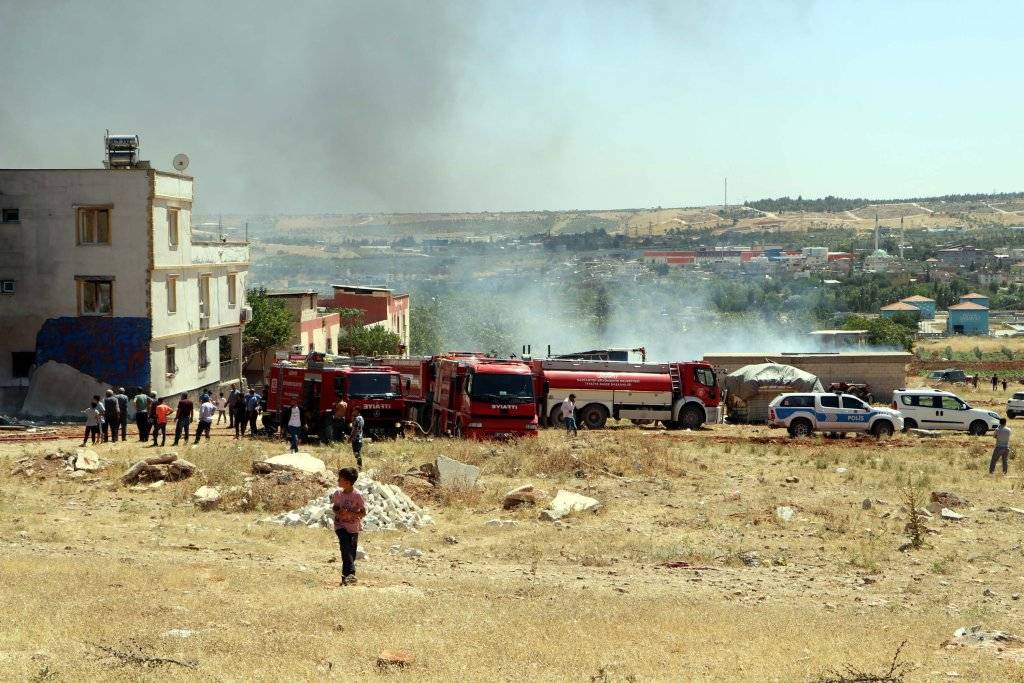 Gaziantep'te otluk yangını; bazı evler tahliye edildi 1