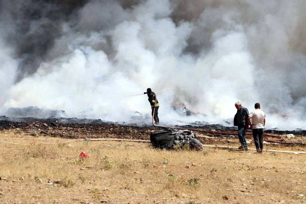 Gaziantep'te otluk yangını; bazı evler tahliye edildi 2
