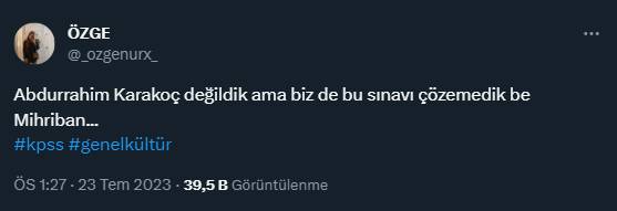 KPSS'de sorulan Mihriman sorusu sosyal medyada gündem oldu 1