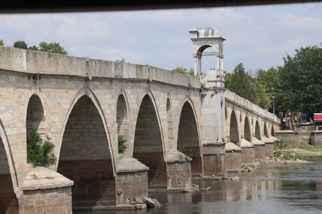 Edirne'deki kuraklık, Meriç Köprüsü'nün ayaklarını ortaya çıkardı 9