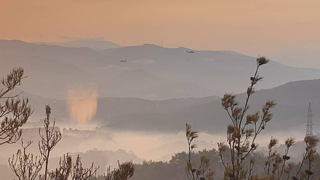 Yangın bölgesi havadan görüntülendi: 4 bin 80 hektar alan etkilendi, Çanakkale griye döndü 12