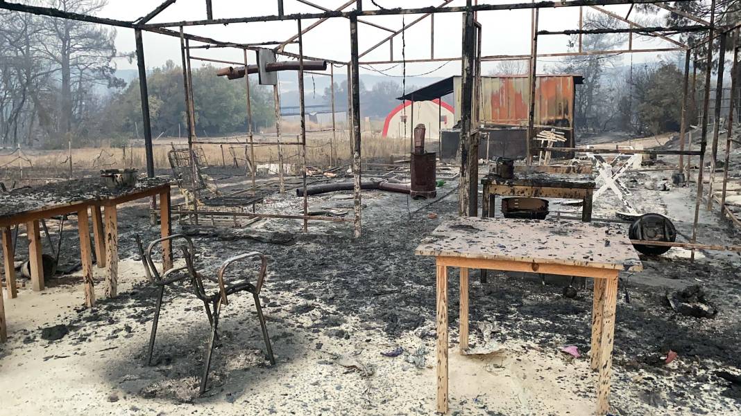 Yangın bölgesi havadan görüntülendi: 4 bin 80 hektar alan etkilendi, Çanakkale griye döndü 9
