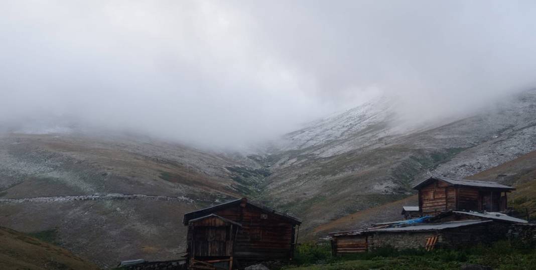 Doğu Karadeniz'de mevsimin ilk karı düştü 15