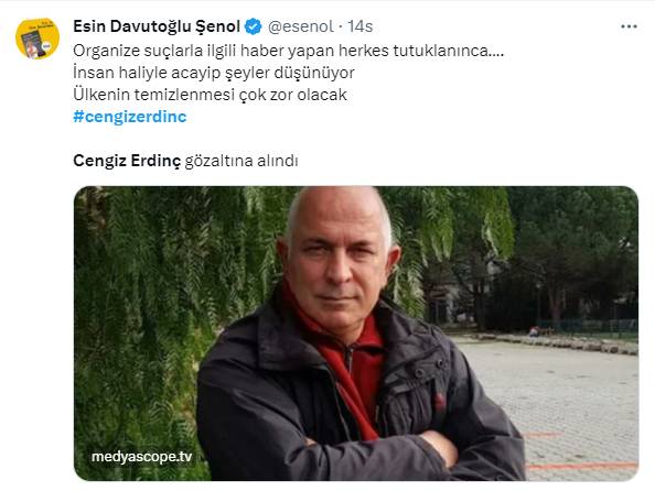 Kısa Dalga yazarı Cengiz Erdinç'in gözaltına alınmasına tepki yağdı: Çete değil gazeteci avı başlattılar! 7