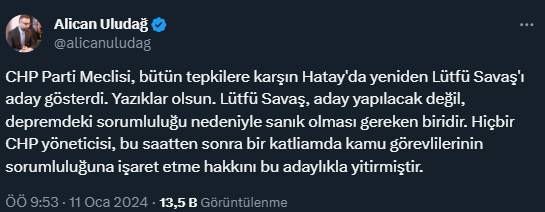 CHP'nin Hatay'da Lütfü Savaş'ı aday göstermesi tepki çekti 3