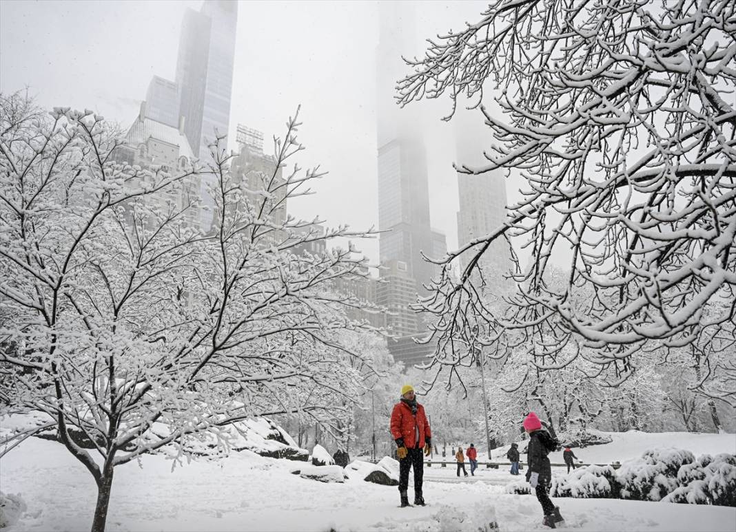 New York kara teslim ancak karın keyfi Central Park'ta çıktı 5