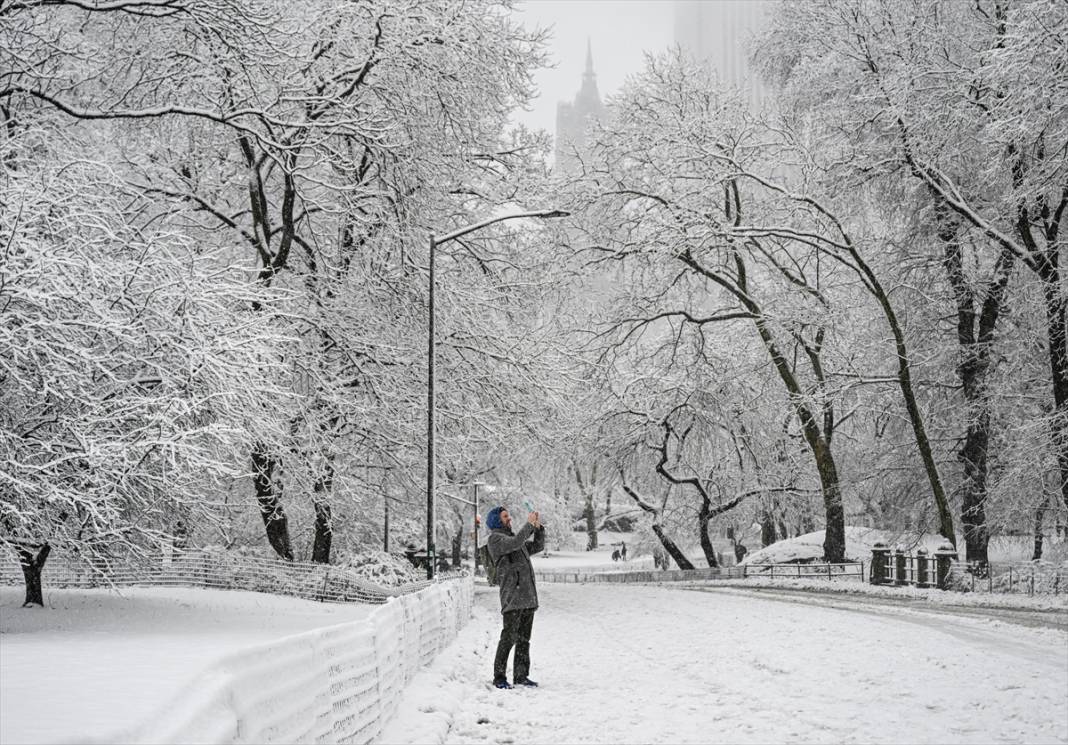New York kara teslim ancak karın keyfi Central Park'ta çıktı 4