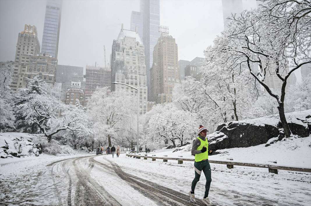 New York kara teslim ancak karın keyfi Central Park'ta çıktı 2