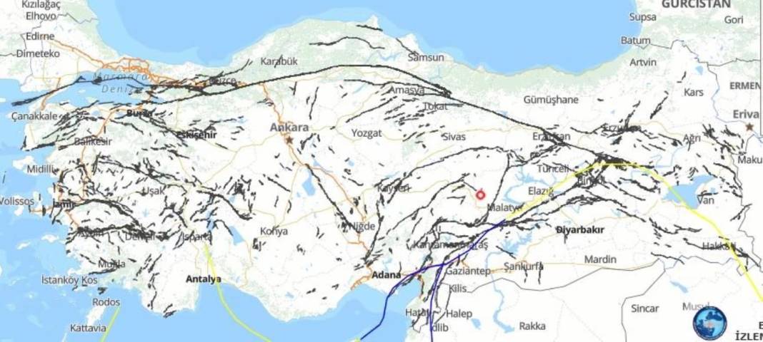 Diri fay haritasına göre, Türkiye'nin en riskli bölgeleri 3