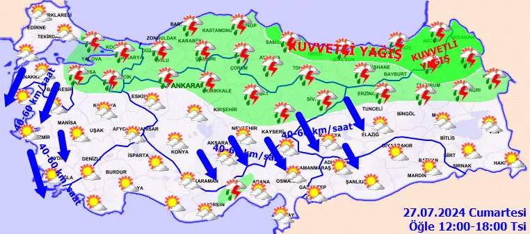 Meteoroloji'den uyarı: Sağanak yağış bekleniyor 2