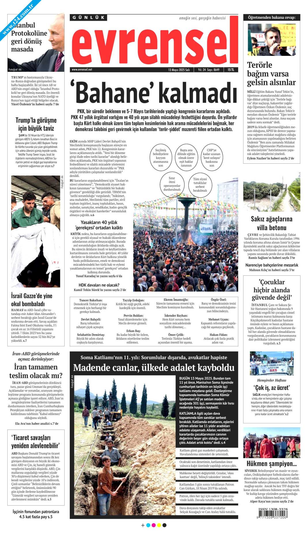 PKK fesih kararını duyurdu: Tarihi açıklama gazete manşetlerinde 11