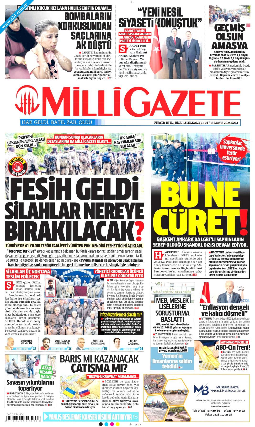 PKK fesih kararını duyurdu: Tarihi açıklama gazete manşetlerinde 12
