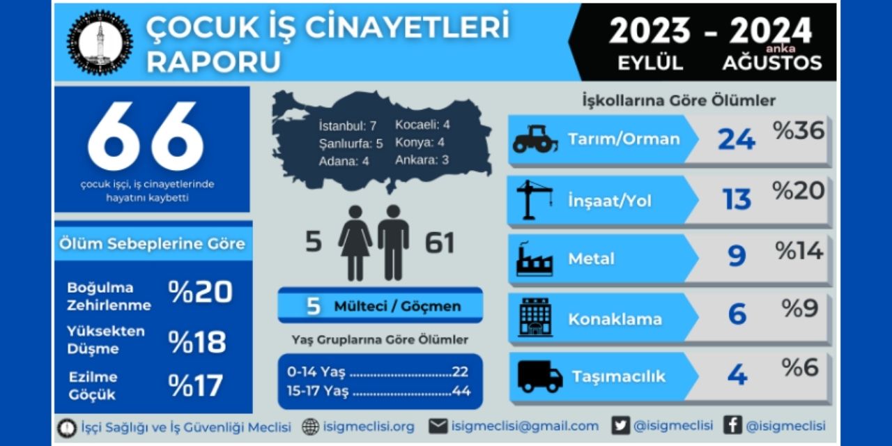 İSİG Meclisi: Son bir yılda en az 66 çocuk işçi hayatını kaybetti