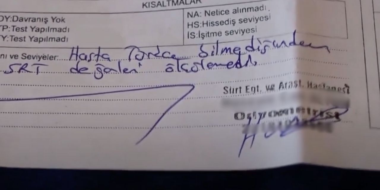 Hasta Türkçe bilmiyor diye muayene edilmedi