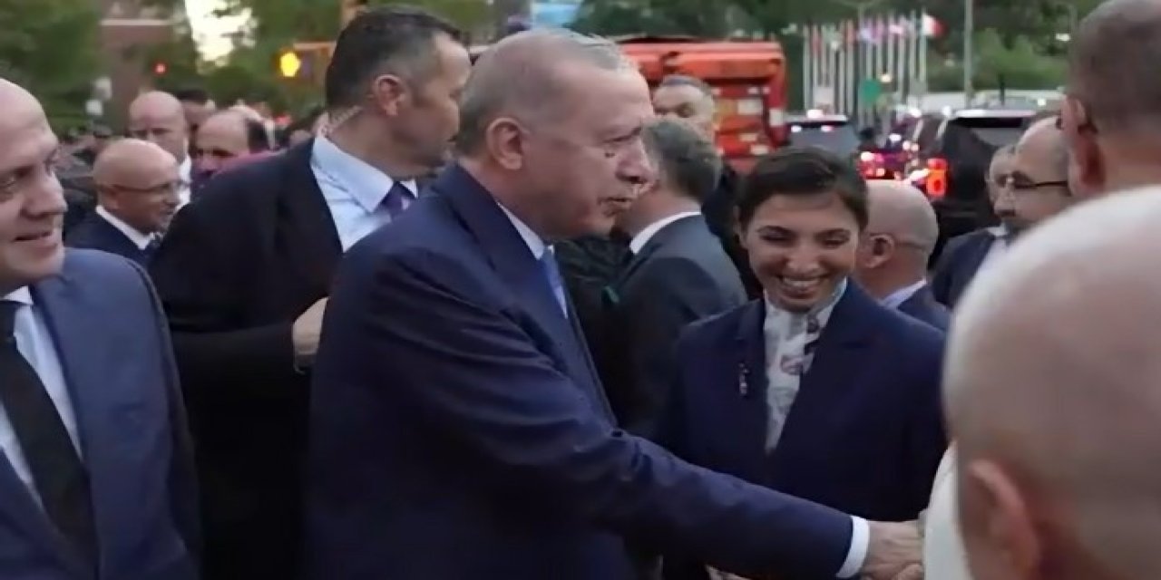 Hafize Gaye Erkan, ABD'de Erdoğan'ı karşıladı